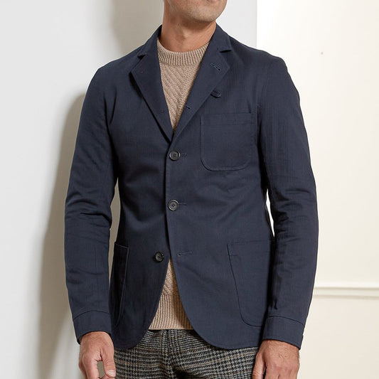 - Solms - Organic Cotton Jacket - Navy