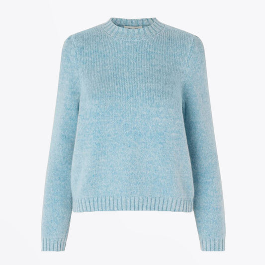 - Clairette Knitted Sweater - Pale Blue