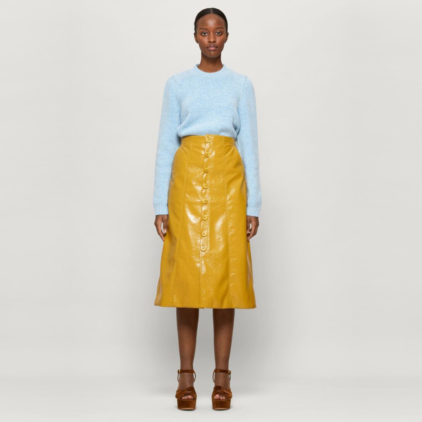 - Clairette Knitted Sweater - Pale Blue