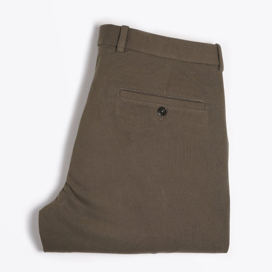 - Stretch Drawstring Trousers - Olive