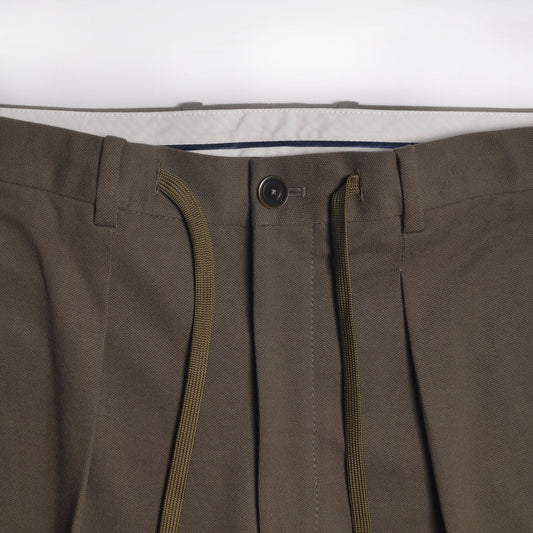 - Stretch Drawstring Trousers - Olive