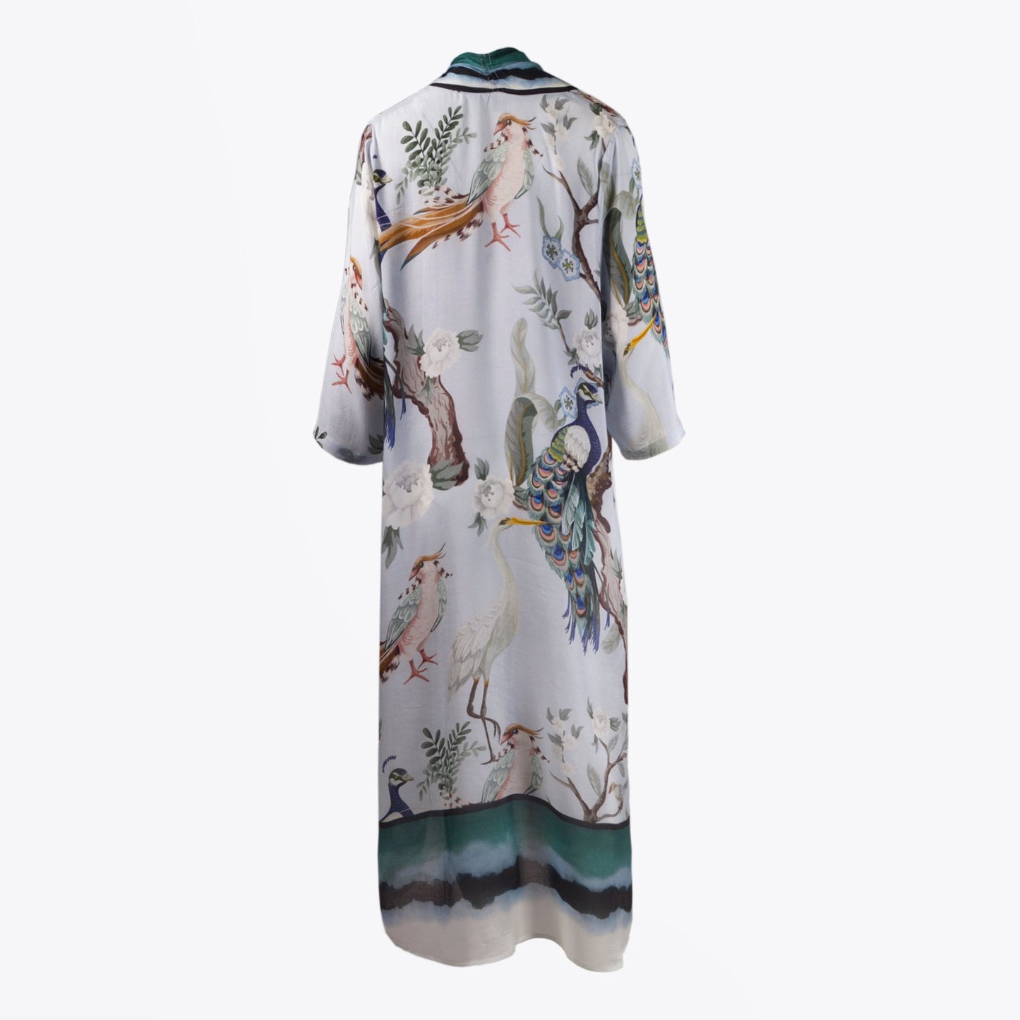 - Agines Maxi Bird Print Coverup - Blue/Multi