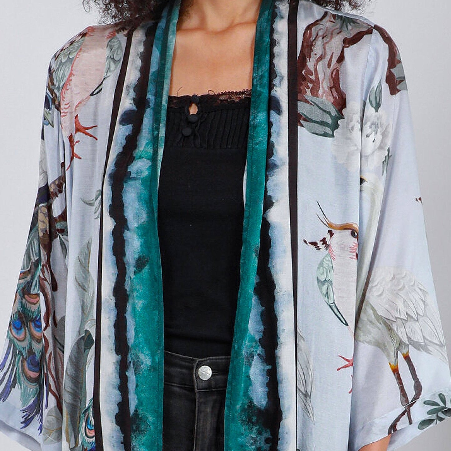 - Agines Maxi Bird Print Coverup - Blue/Multi