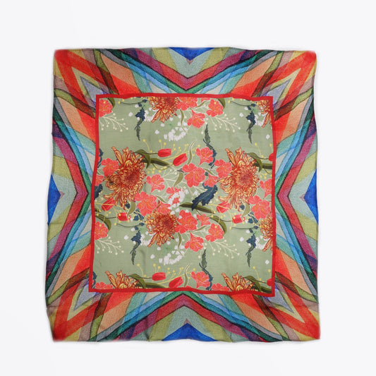 Floral Scarf - Red/Multi