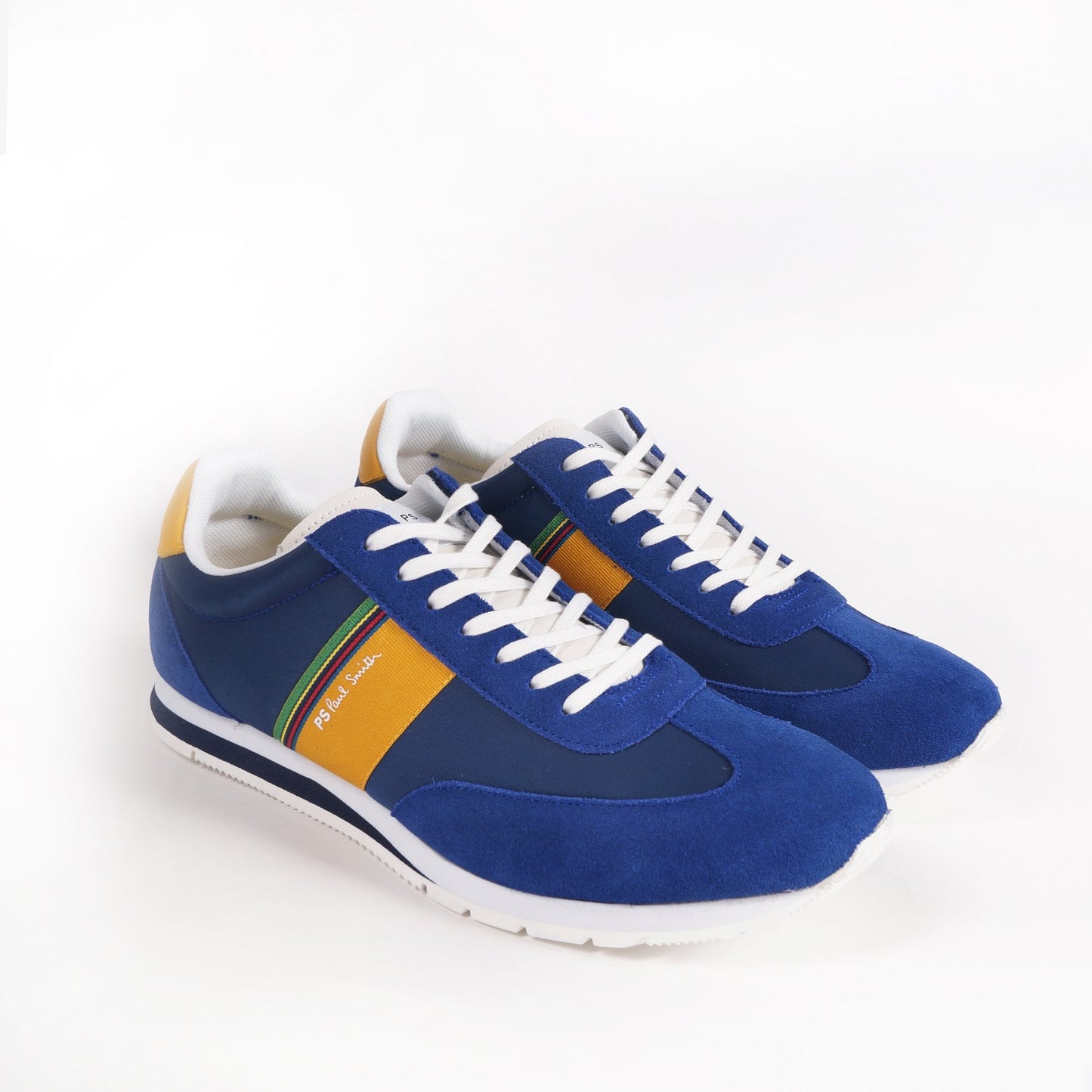 - Suede 'Prince' Stripe Sneakers - Blue