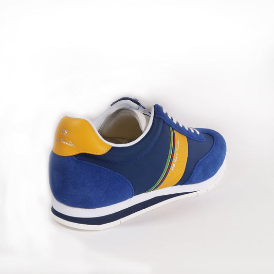 - Suede 'Prince' Stripe Sneakers - Blue