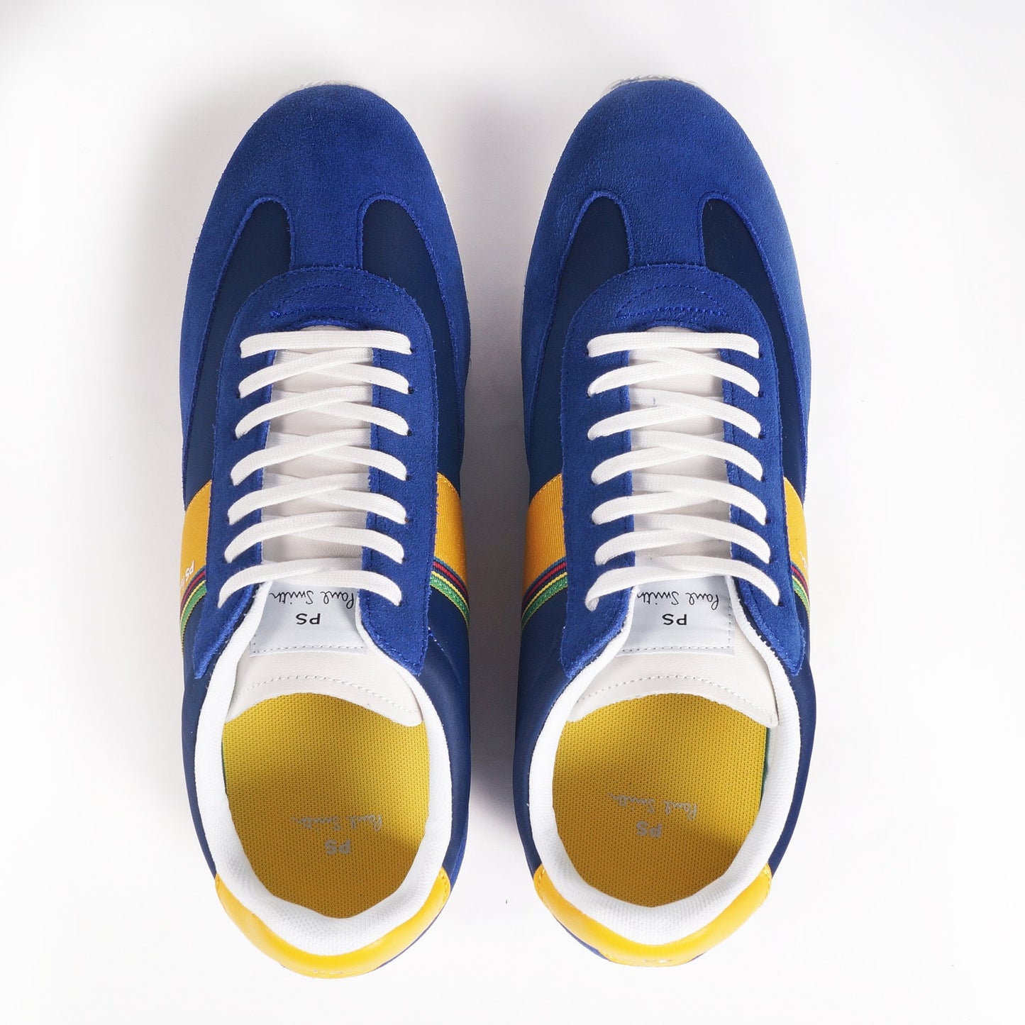 - Suede 'Prince' Stripe Sneakers - Blue