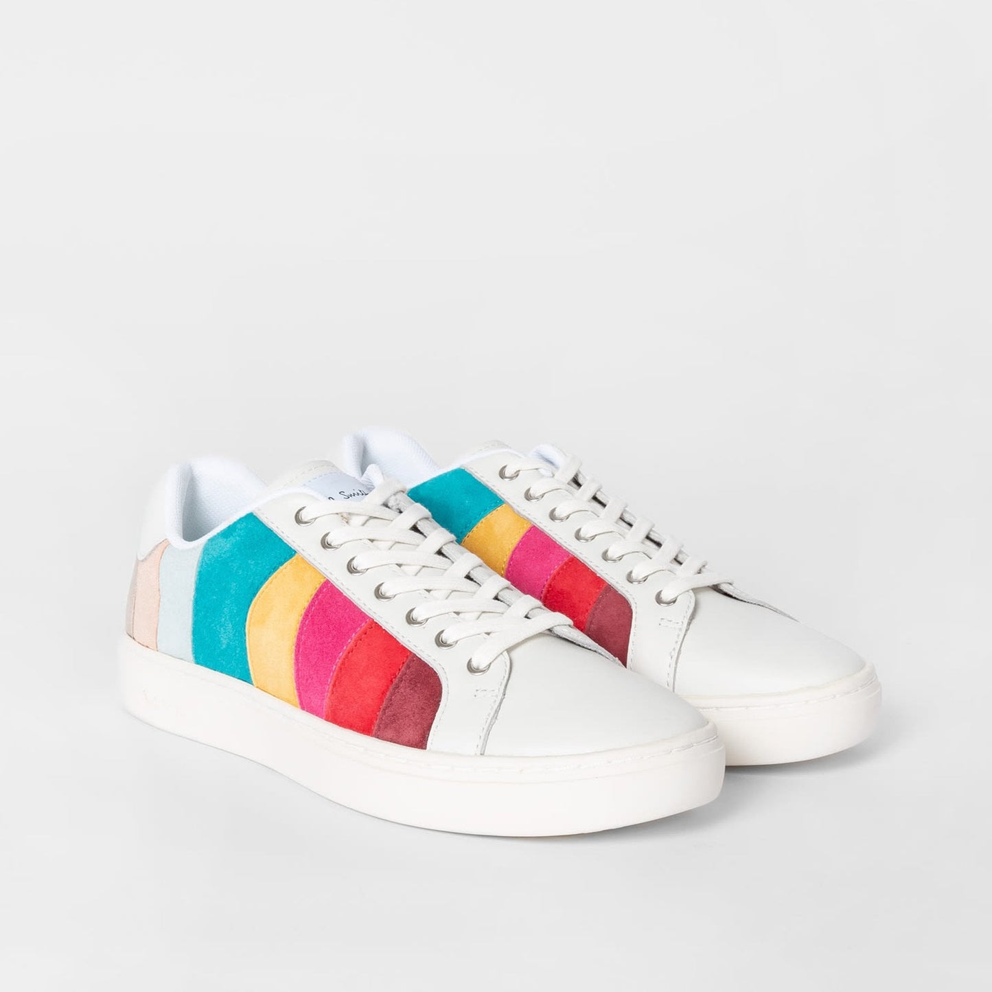 Leather Colour Block 'Lapin' Trainers - White/Multi