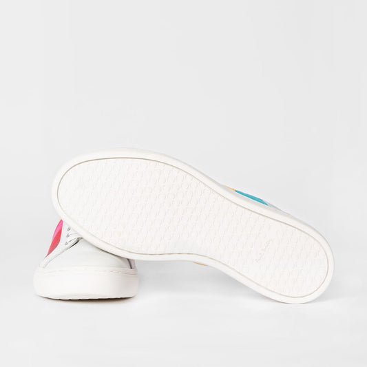 Leather Colour Block 'Lapin' Trainers - White/Multi