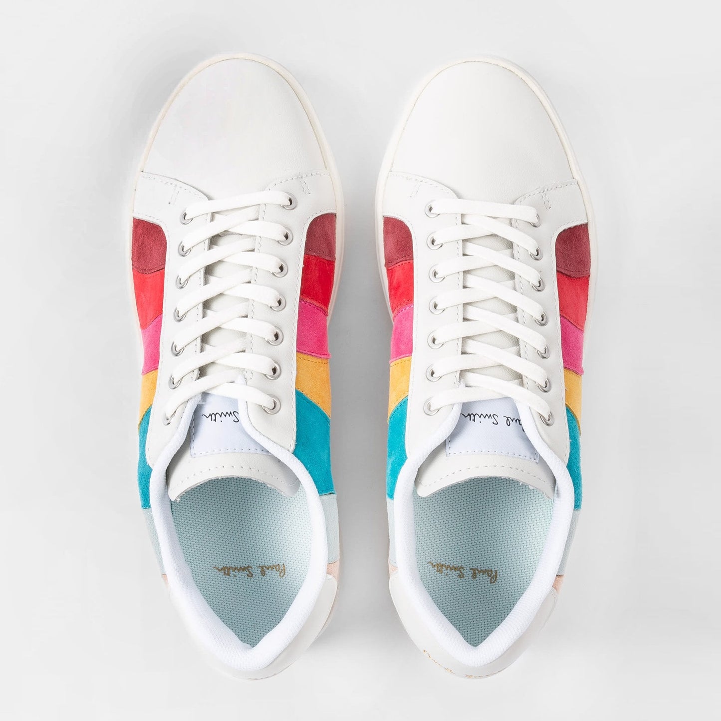 Leather Colour Block 'Lapin' Trainers - White/Multi