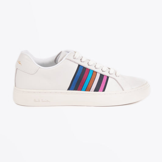 Leather Multi-Stripe 'Lapin' Trainers - White