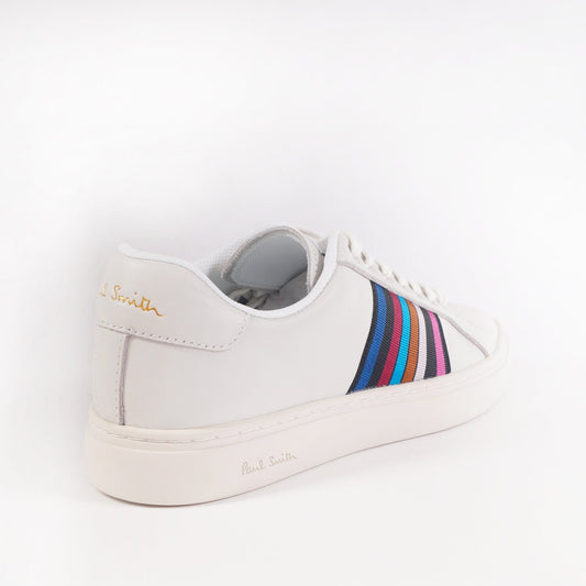 Leather Multi-Stripe 'Lapin' Trainers - White