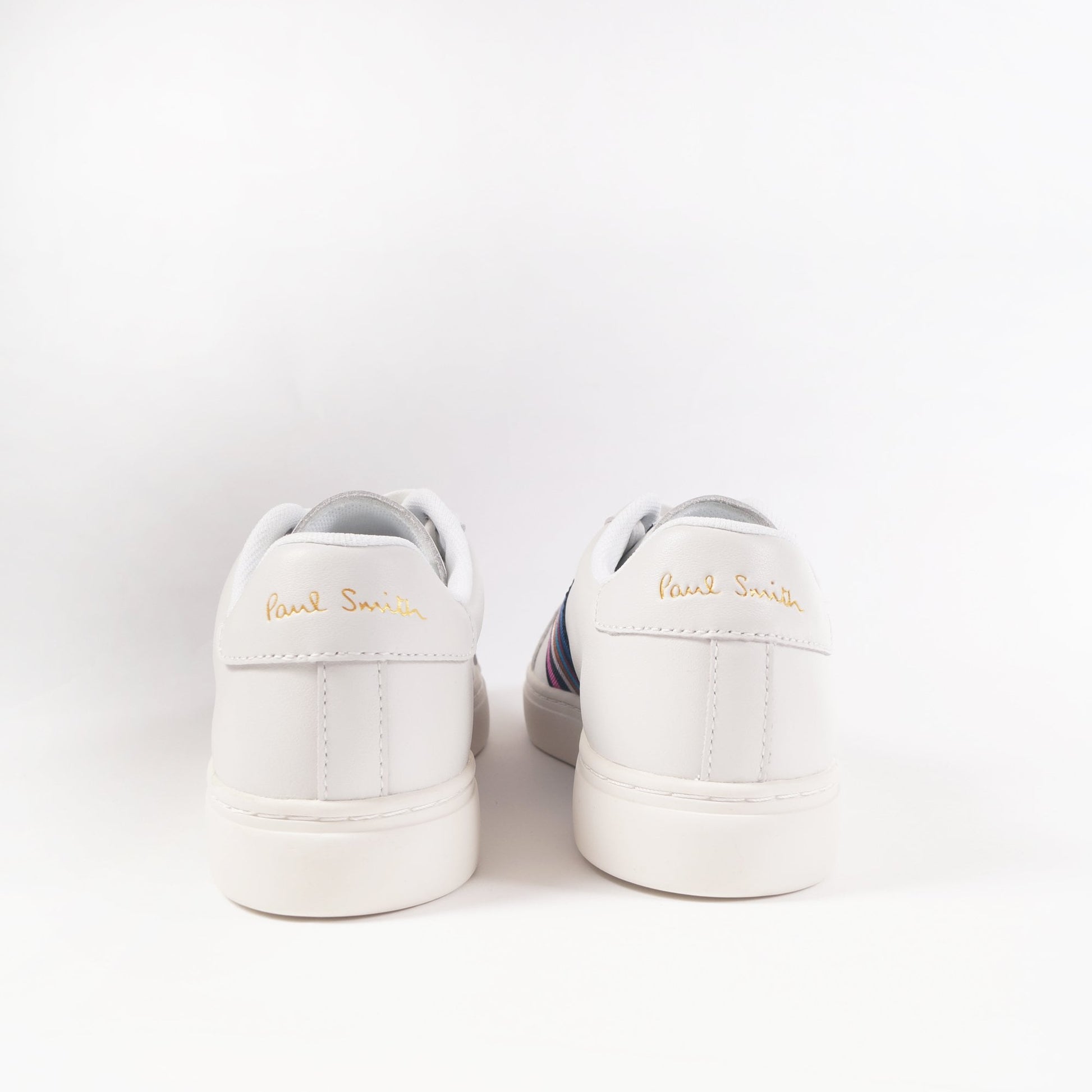 Paul Leather Multi-Stripe 'Lapin' Trainers - White
