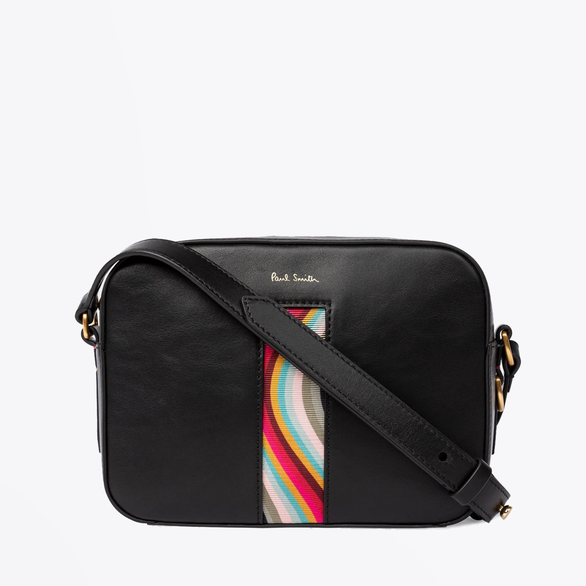 Paul Leather 'Swirl' Cross-Body Bag - Black
