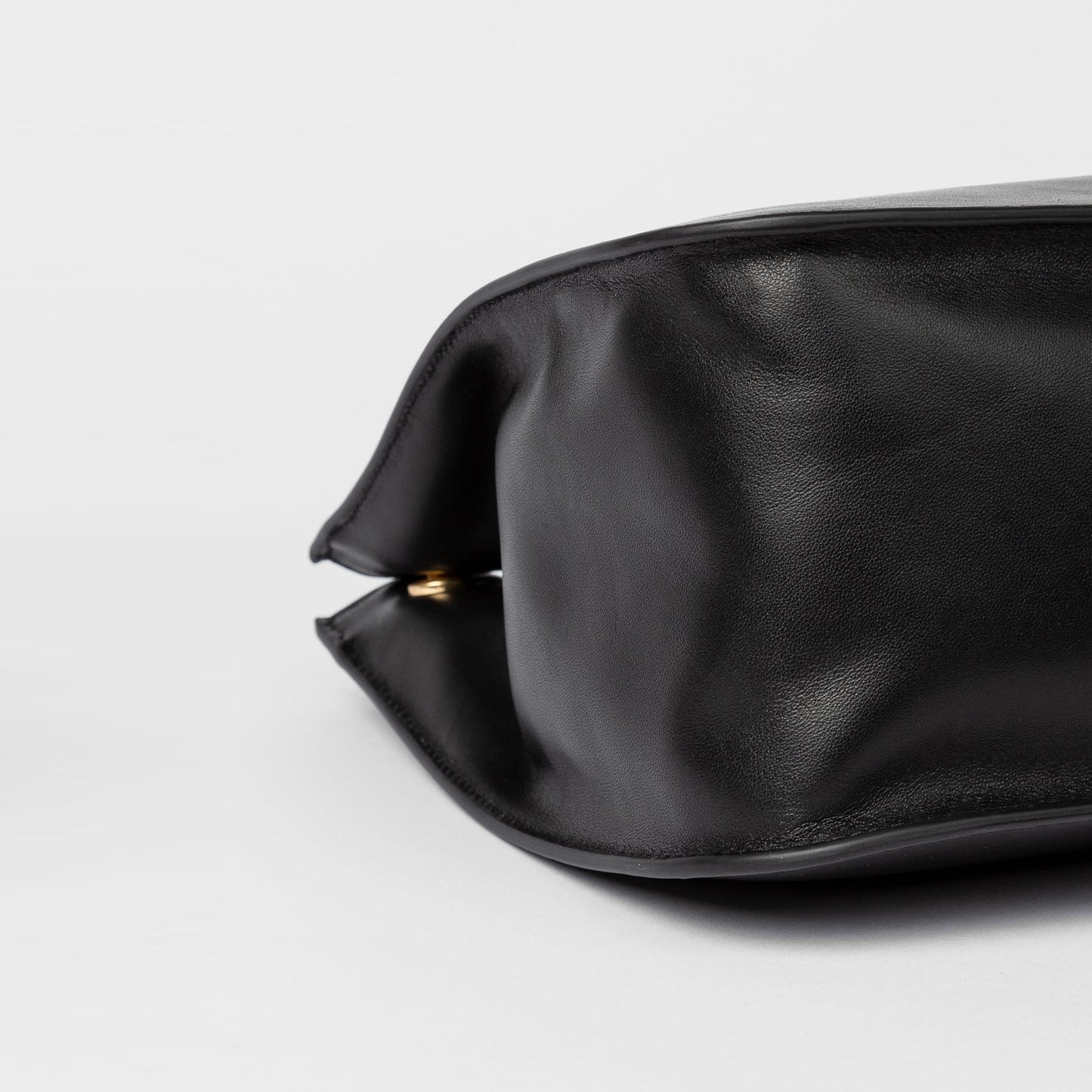 Leather Tote Bag With 'Swirl' Print - Black