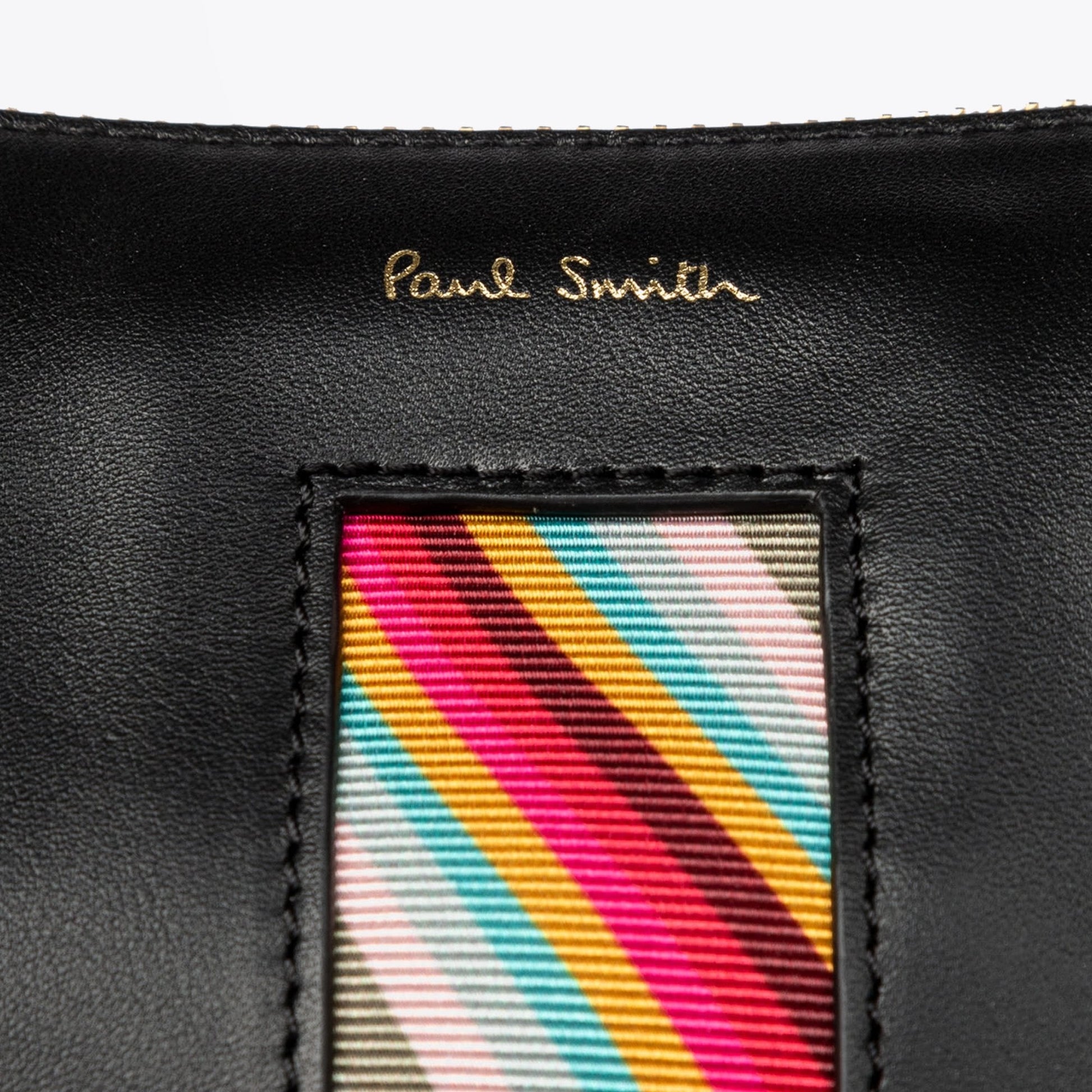 Paul Leather Hobo Bag With 'Swirl' Print - Black
