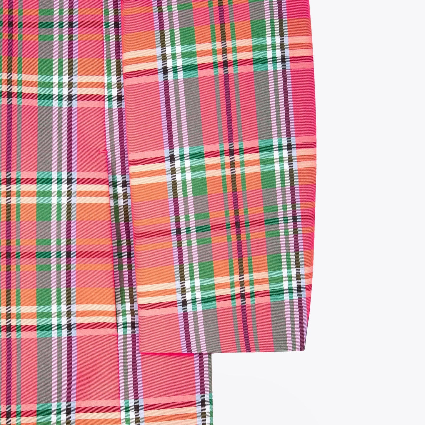 - Check Cotton-Blend Mac Coat - Pink/Multi