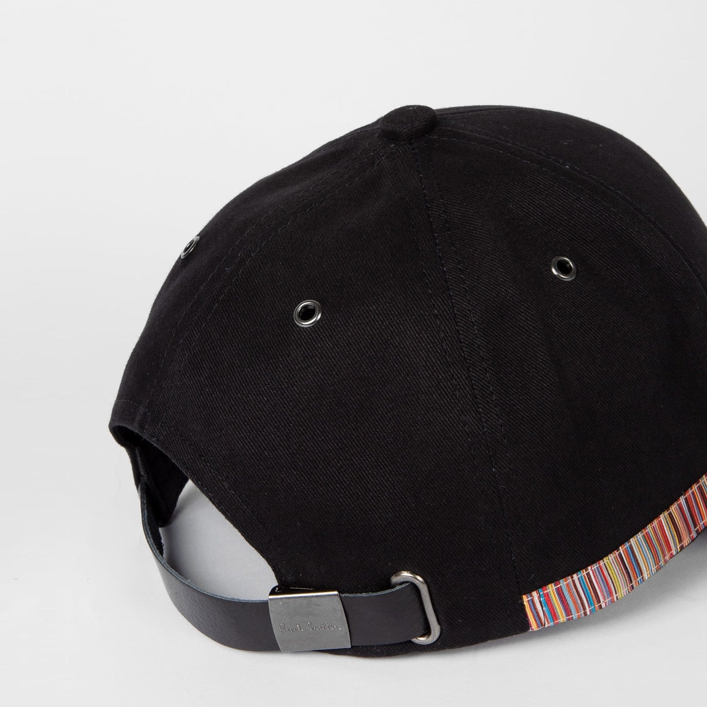 - Signature Stripe Baseball Cap - Black