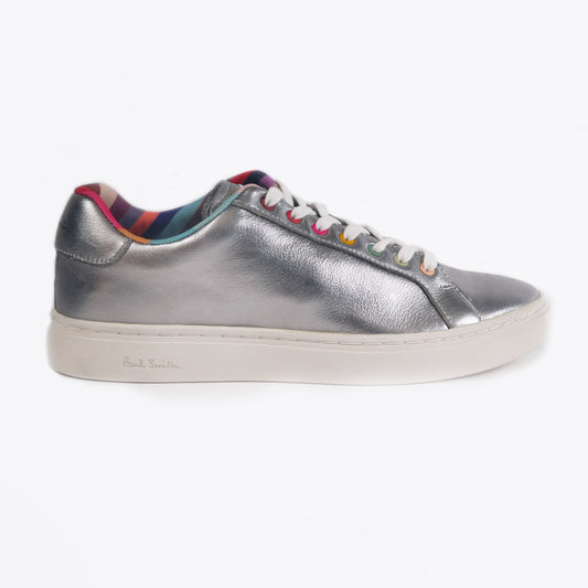 Leather Metallic 'Lapin' Trainers - Silver