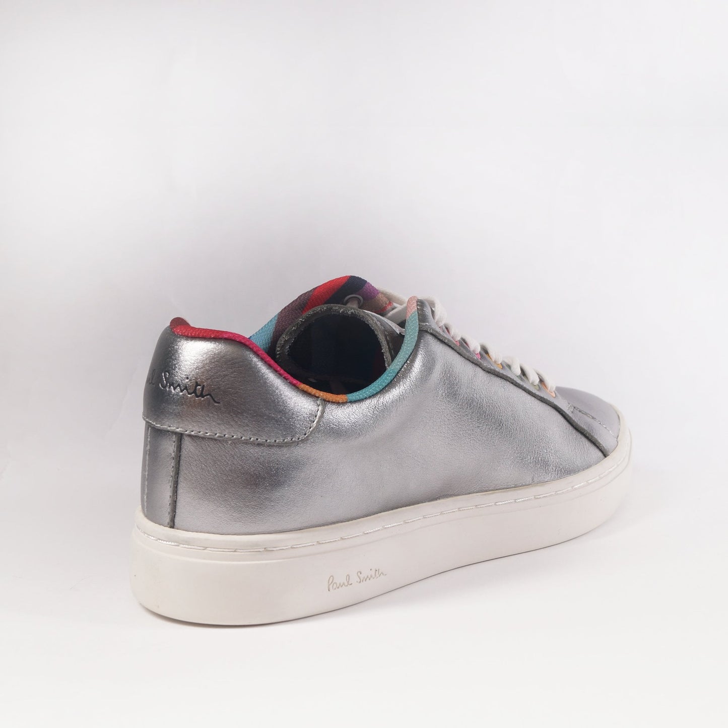 Leather Metallic 'Lapin' Trainers - Silver