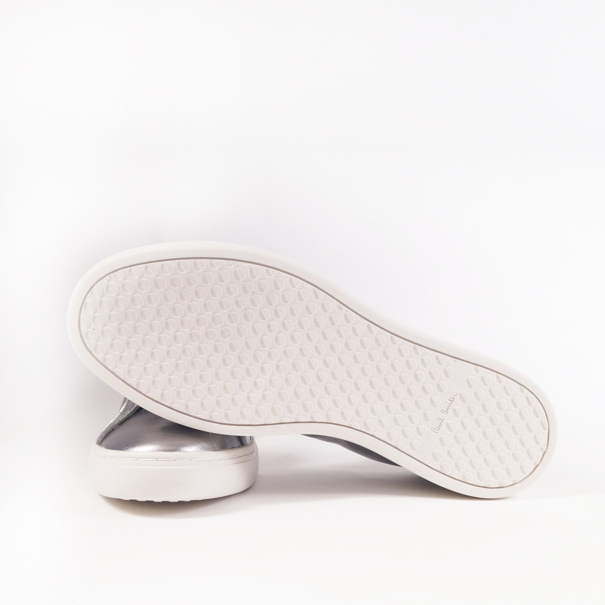 Paul Leather Metallic 'Lapin' Trainers - Silver