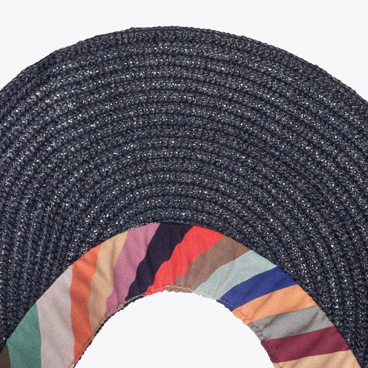 - Swirl Woven Visor - Navy