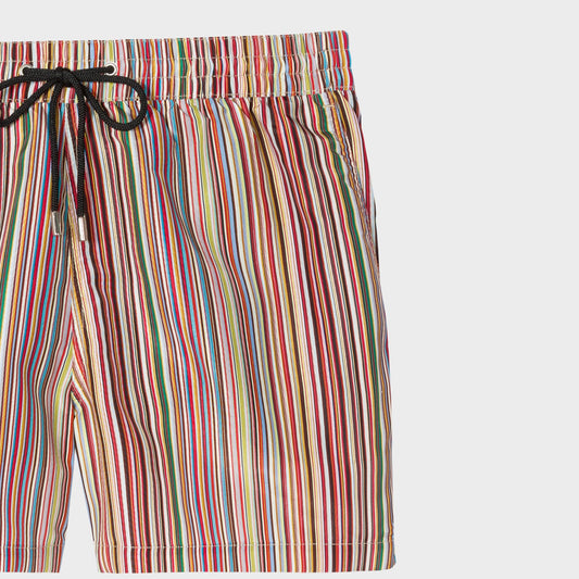 - 'Signature Stripe' Print Swim Shorts - Multi