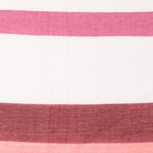 - 'Painted Stripe' Print Silk-Blend Scarf - Pink