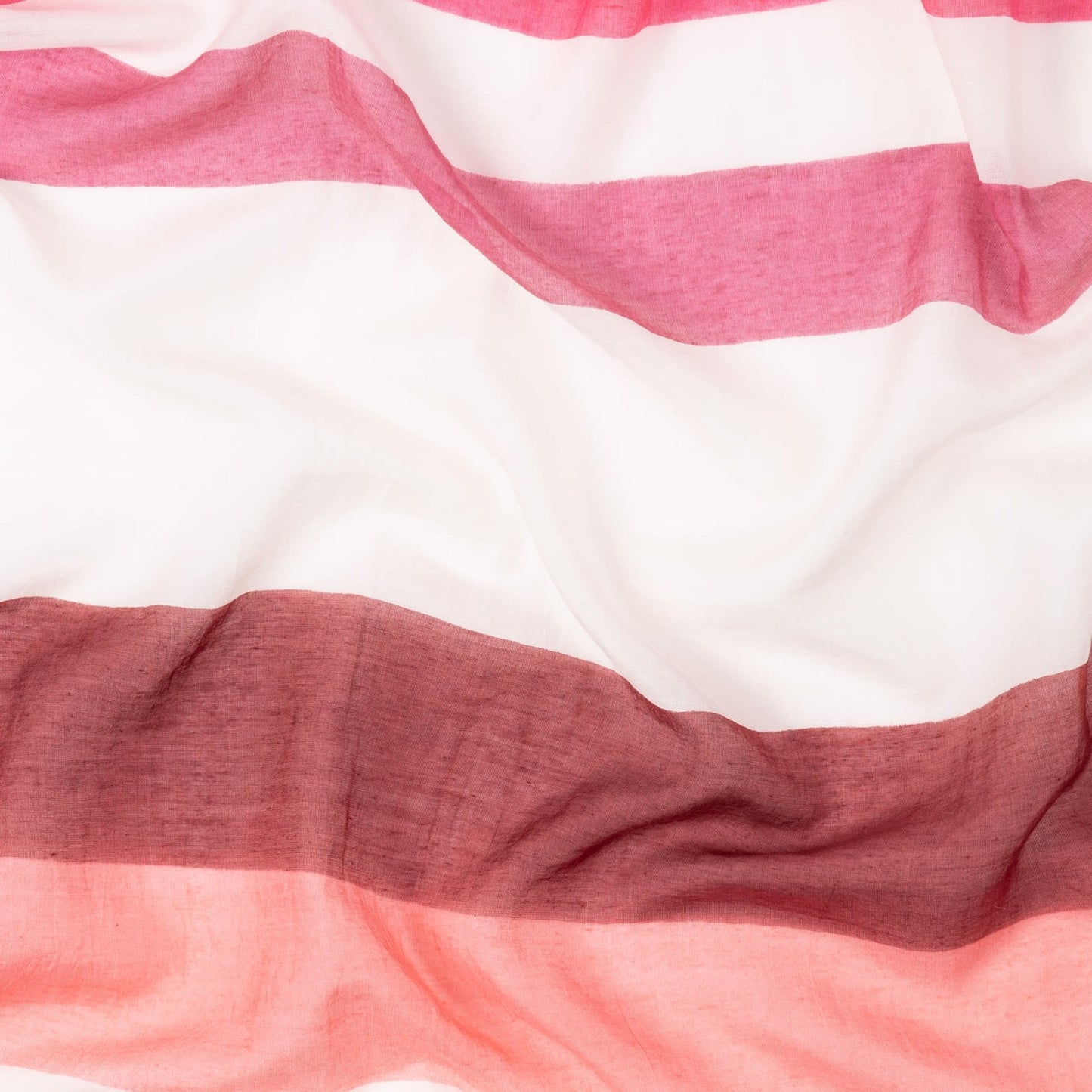 - 'Painted Stripe' Print Silk-Blend Scarf - Pink