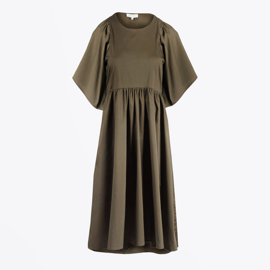 Jessie - Midi Cotton Dress - Khaki