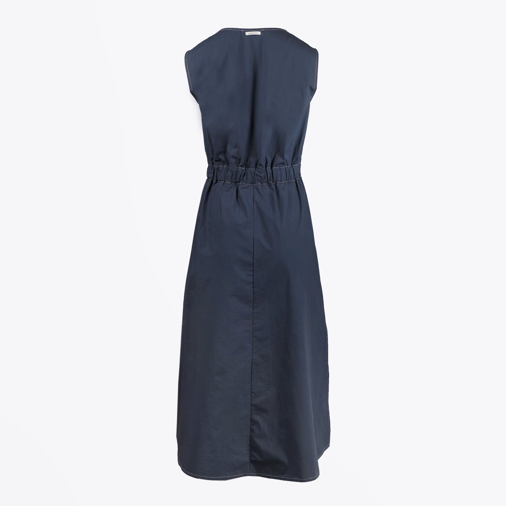 Humility Florida - Sleeveless Belted Dress - Grey/Blue