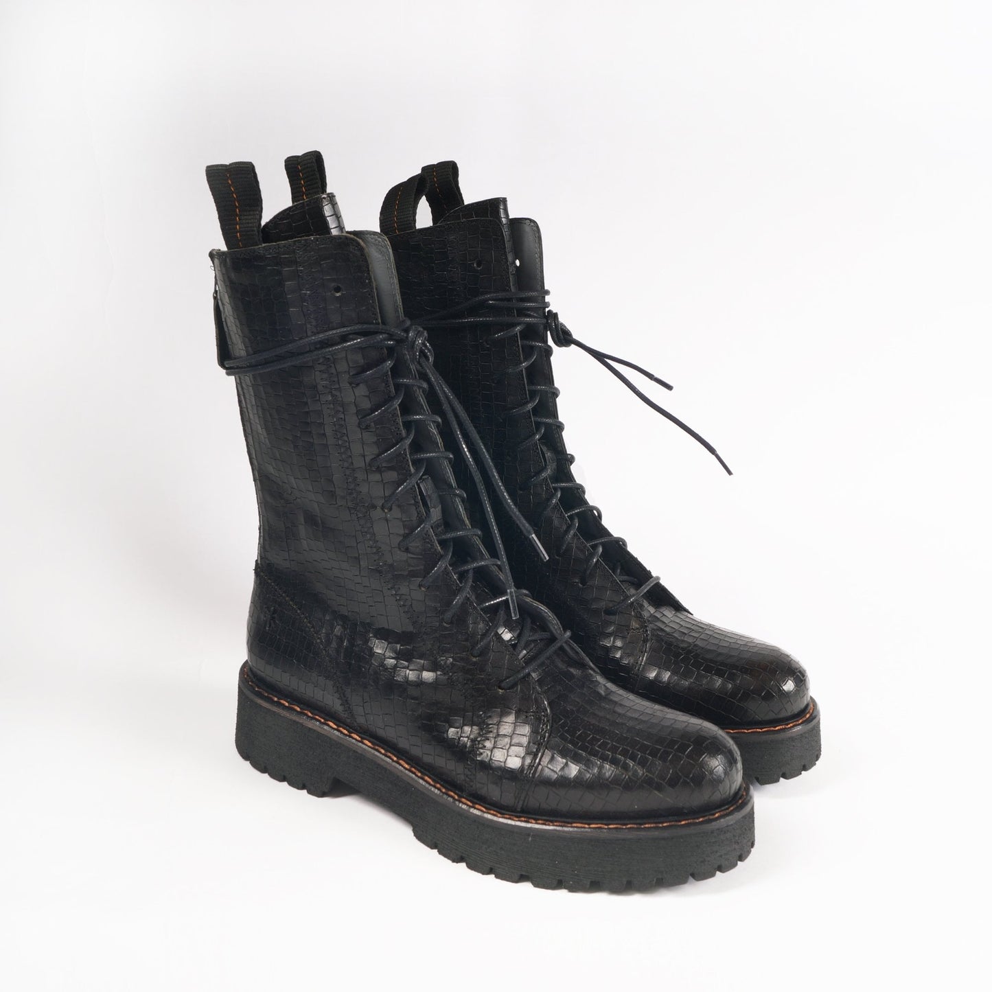 - Scorpio - Textured Leather Boots - Black