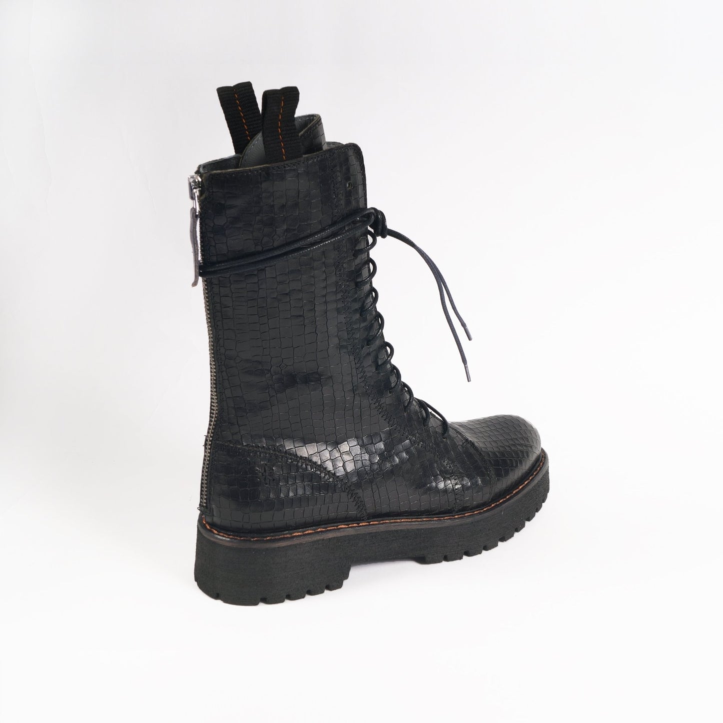 - Scorpio - Textured Leather Boots - Black