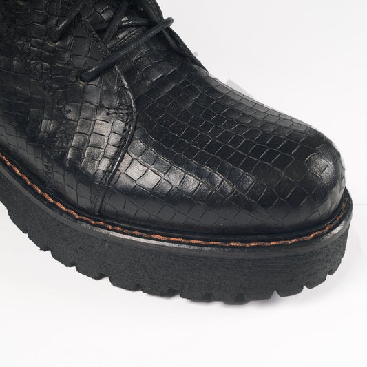 - Scorpio - Textured Leather Boots - Black