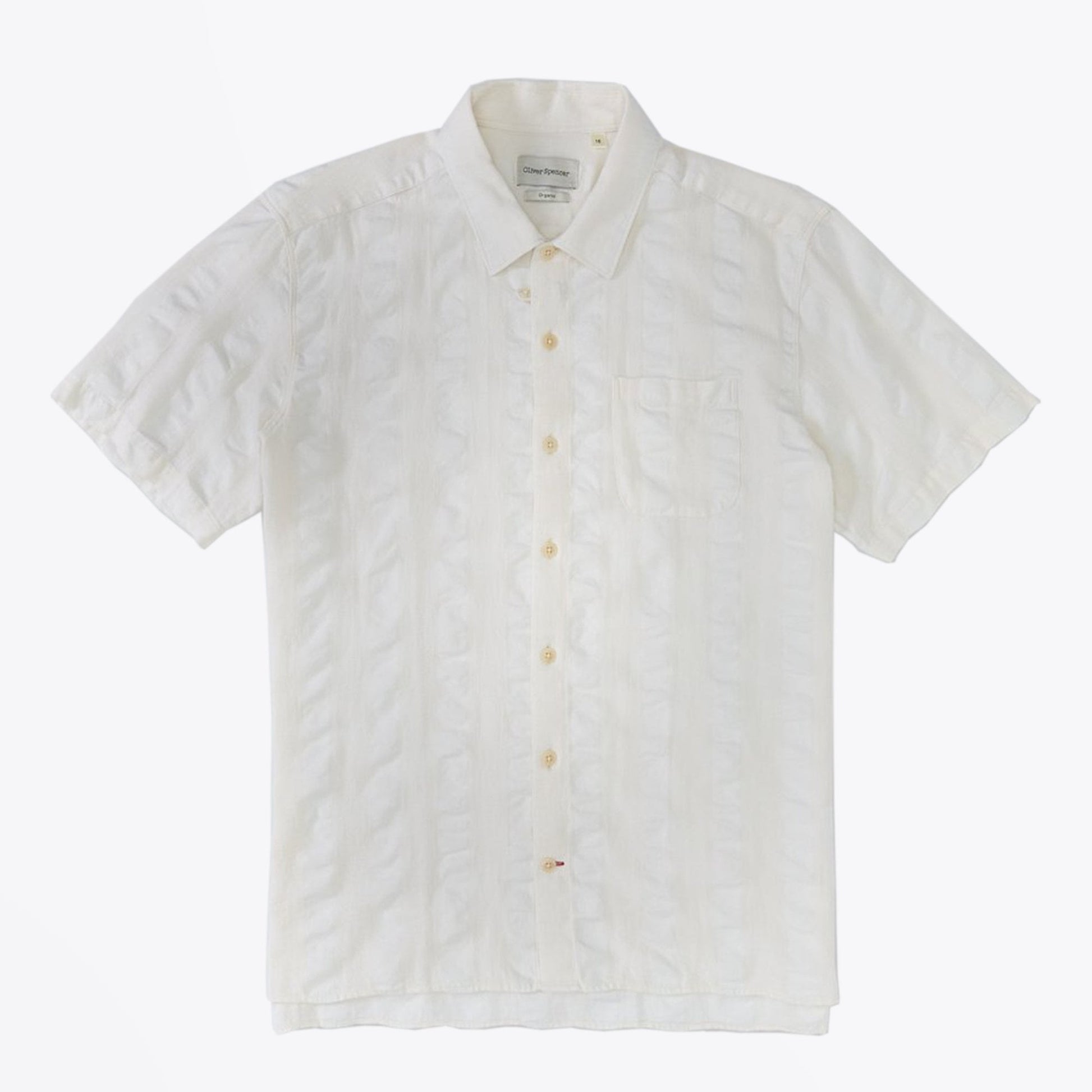 Oliver Hawaiian - Seersucker Shirt - Cream