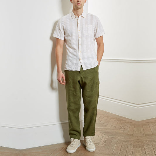 Hawaiian - Seersucker Shirt - Cream
