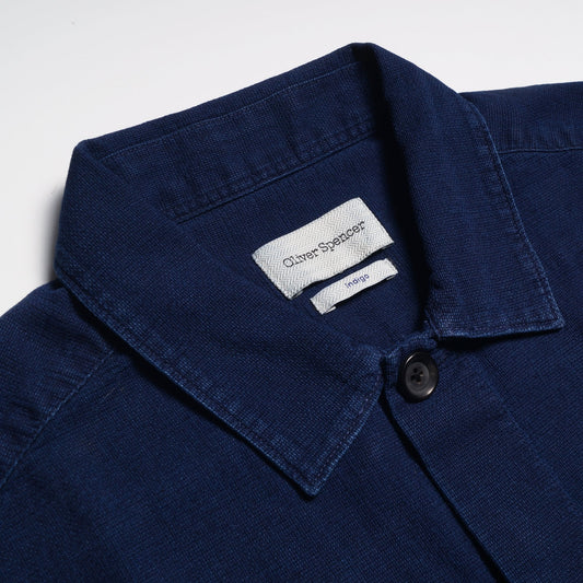 - Eltham - Organic Cotton Overshirt - Indigo