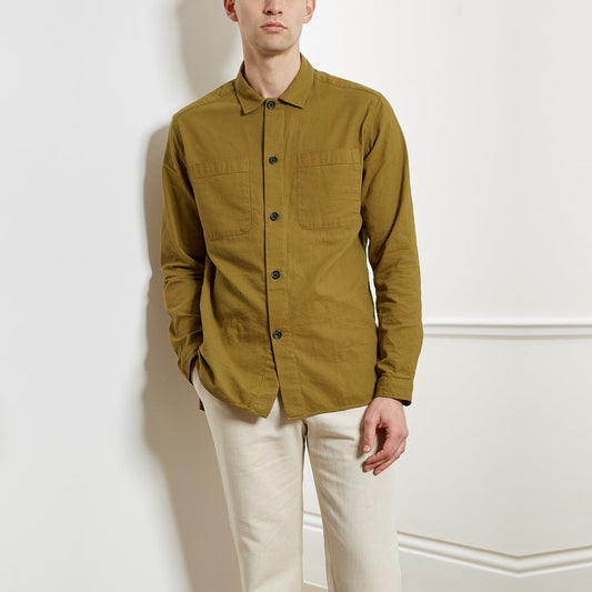 - Eltham - Organic Cotton Overshirt - Ochre