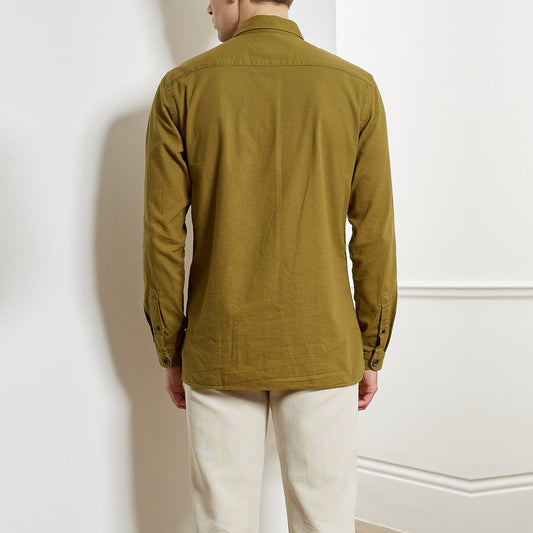 - Eltham - Organic Cotton Overshirt - Ochre