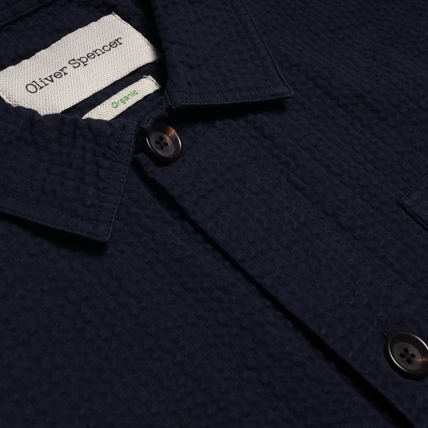 Hockney - Textured Shirt Jacket - Navy