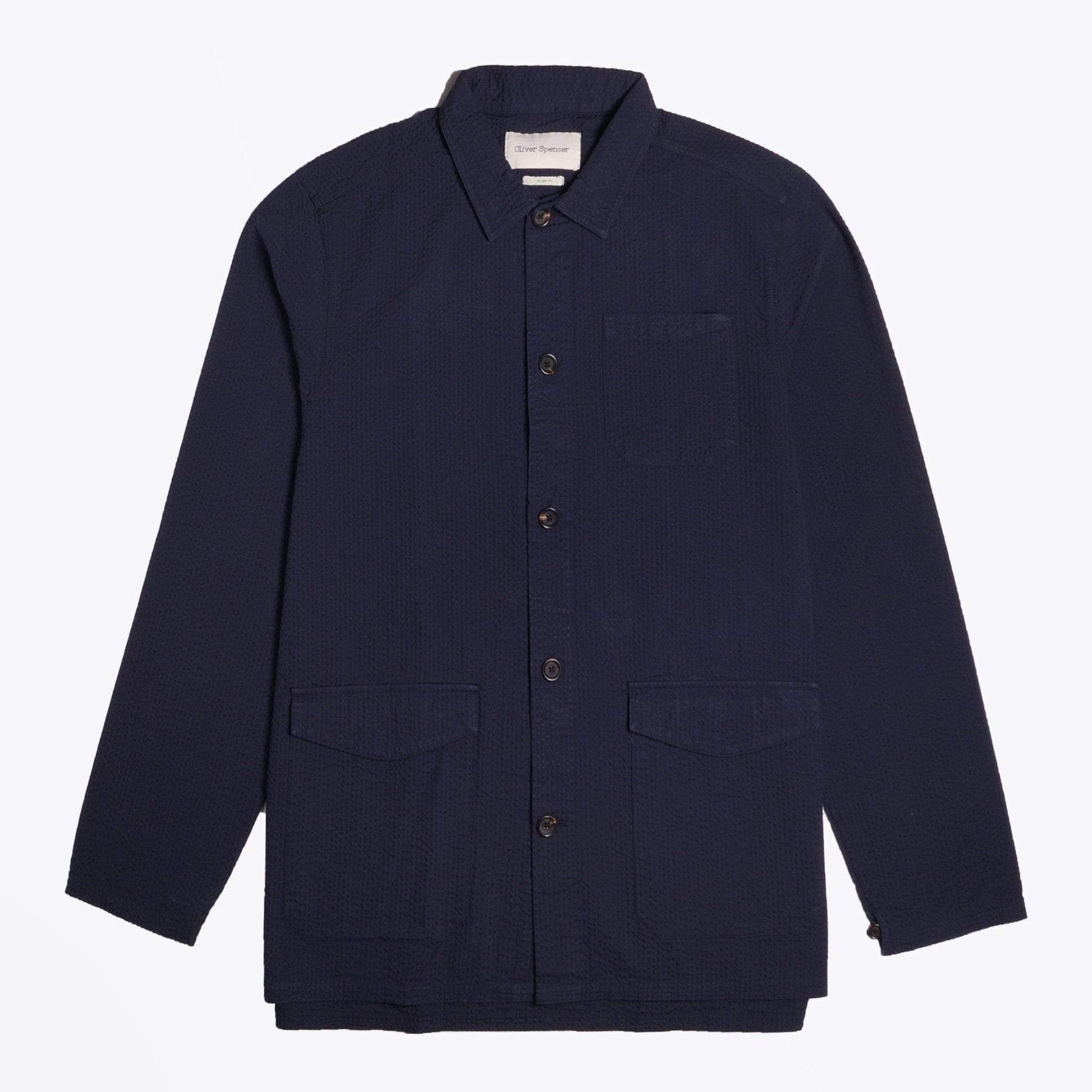 Oliver Hockney - Textured Shirt Jacket - Navy