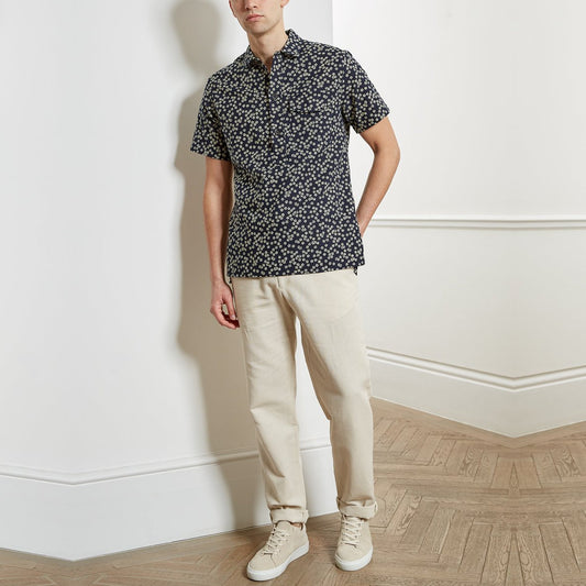 - Dock - Popover Floral Shirt - Navy