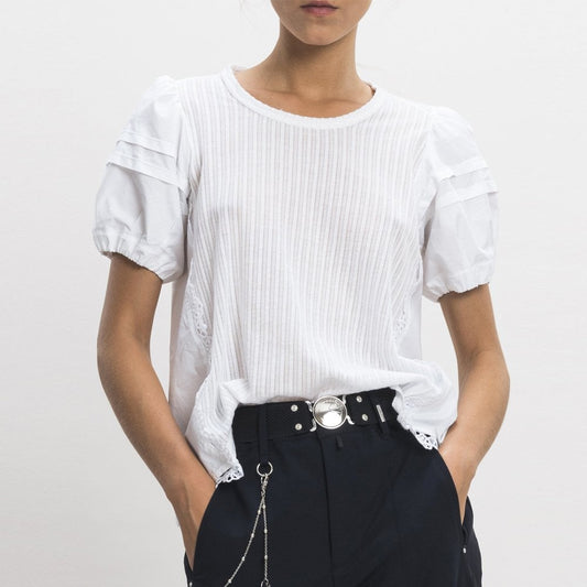 - Pretend - Cotton Flare Top - White