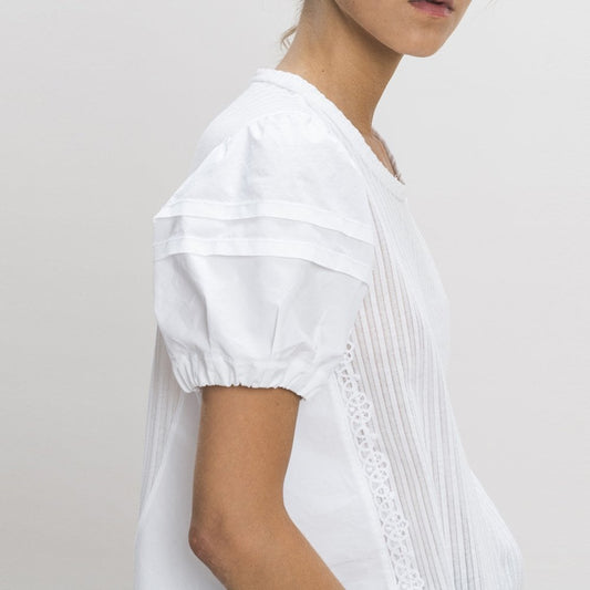 - Pretend - Cotton Flare Top - White