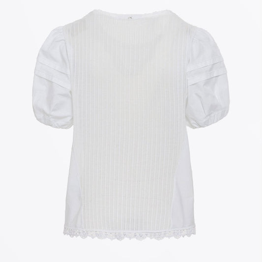 - Pretend - Cotton Flare Top - White