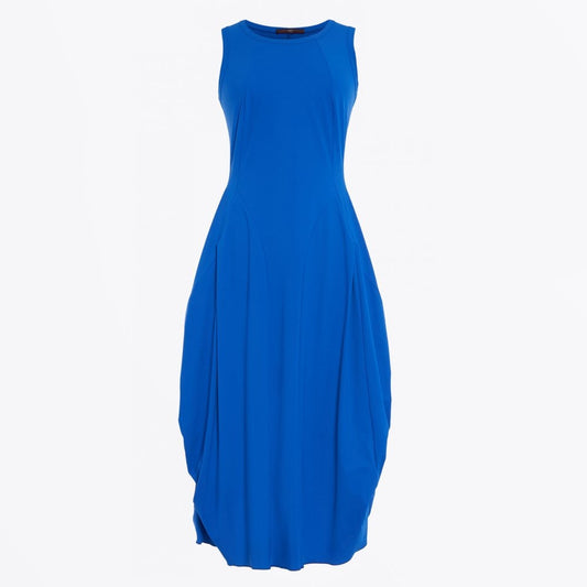 - At Length - Sleeveless Jersey Balloon Dress - Blue