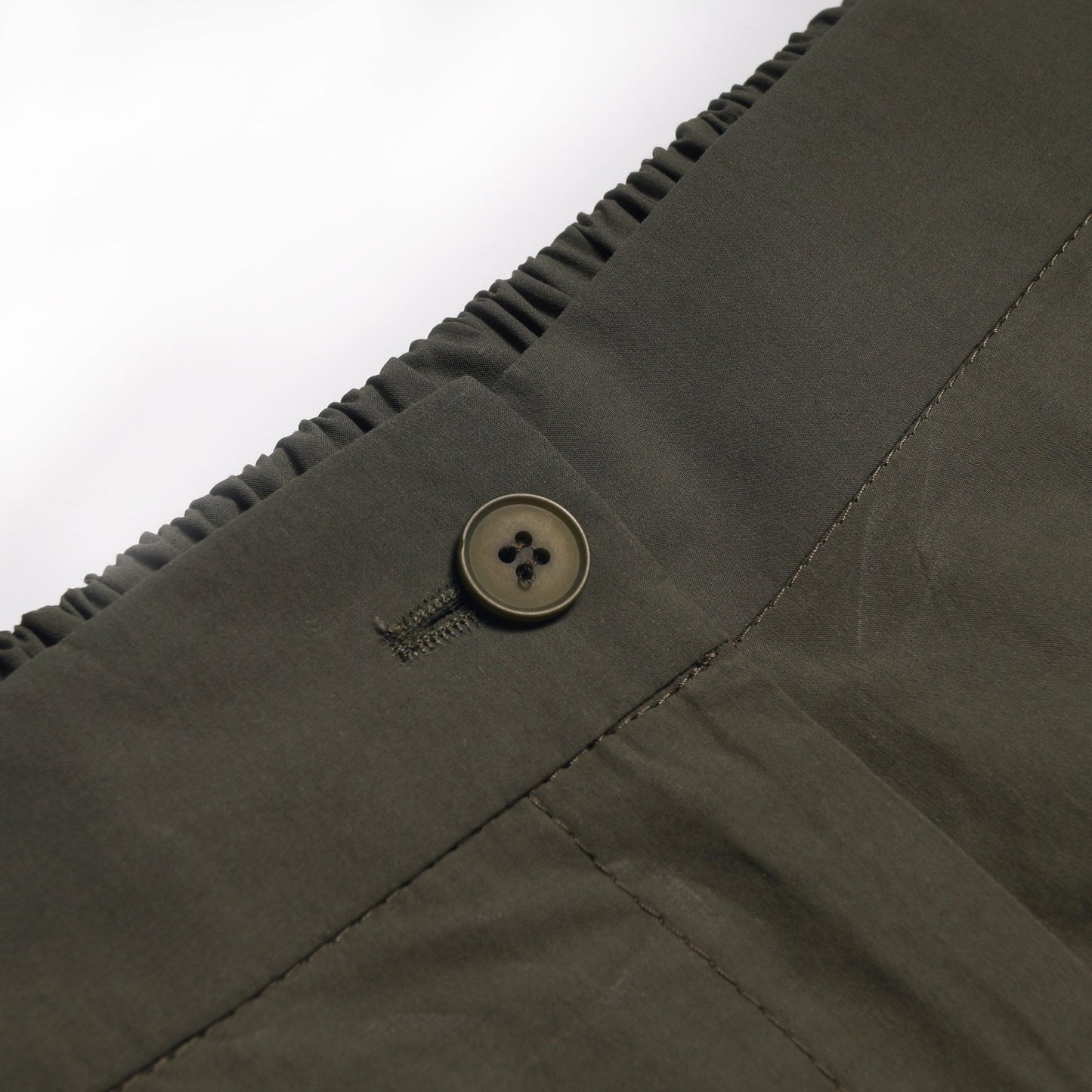- Cotton Slim-Leg Trousers - Green