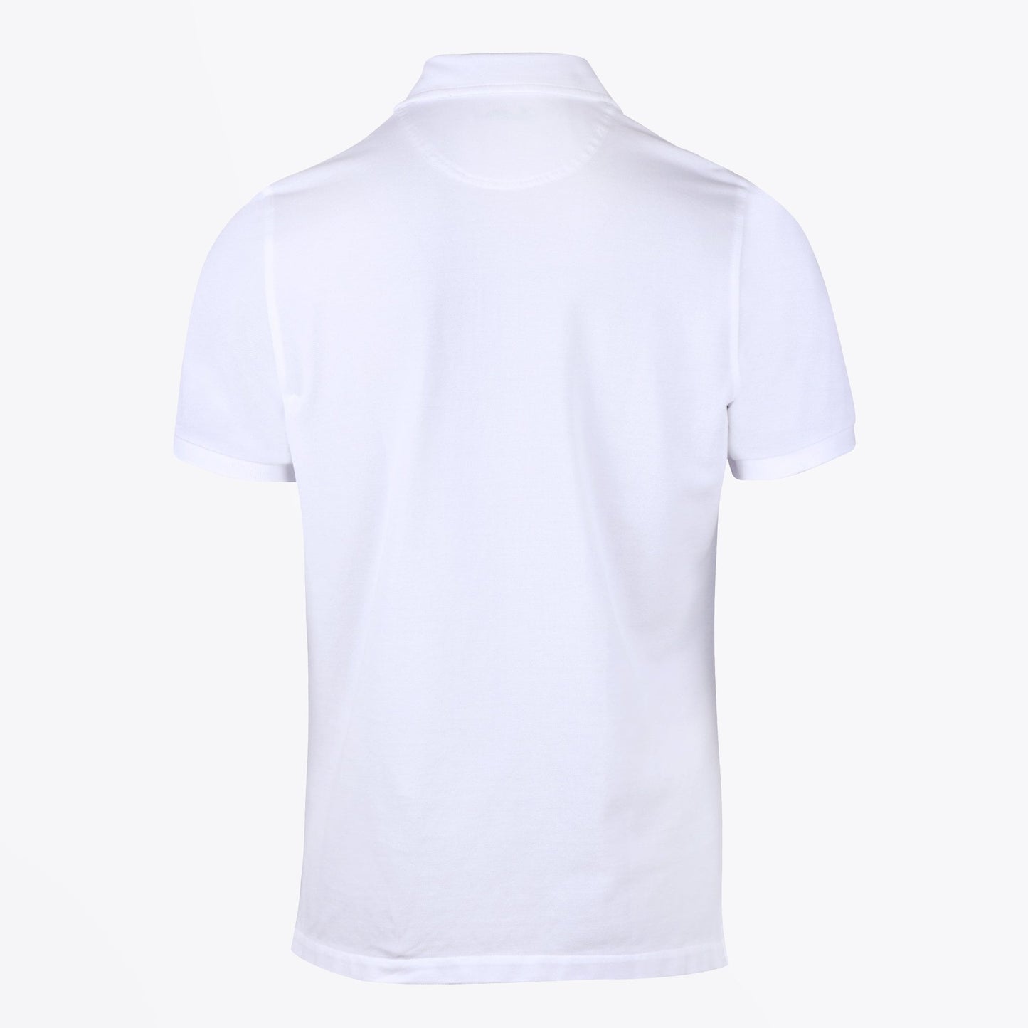 - Cotton Contrast Inlay Polo - White