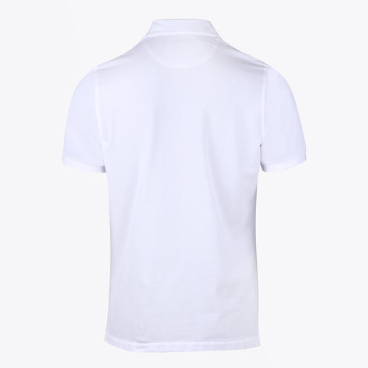 - Cotton Contrast Inlay Polo - White
