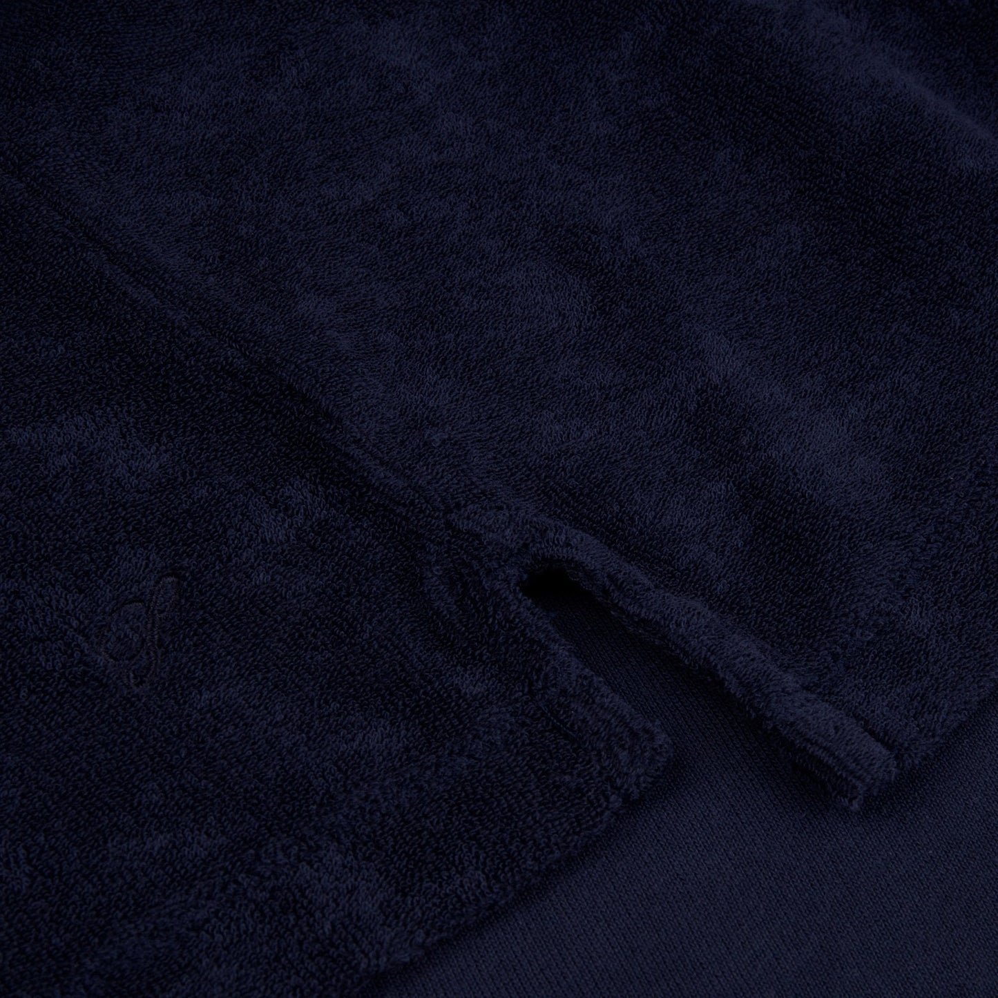 - Cotton Terry Pique Polo - Navy